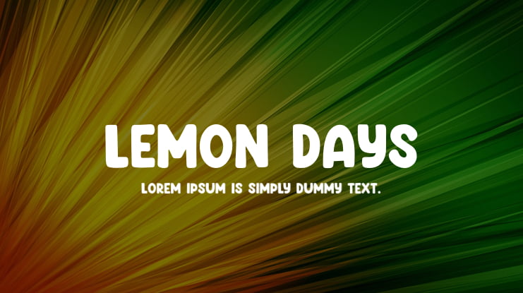 Lemon Days Font