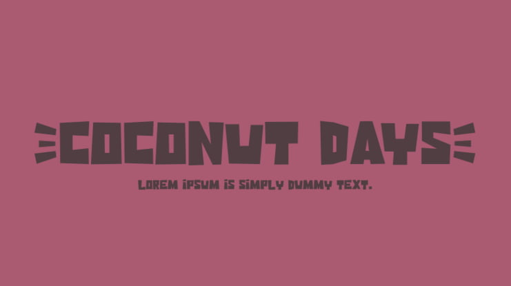 Coconut Days Font