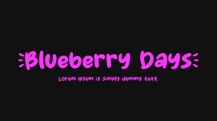Blueberry Days Font