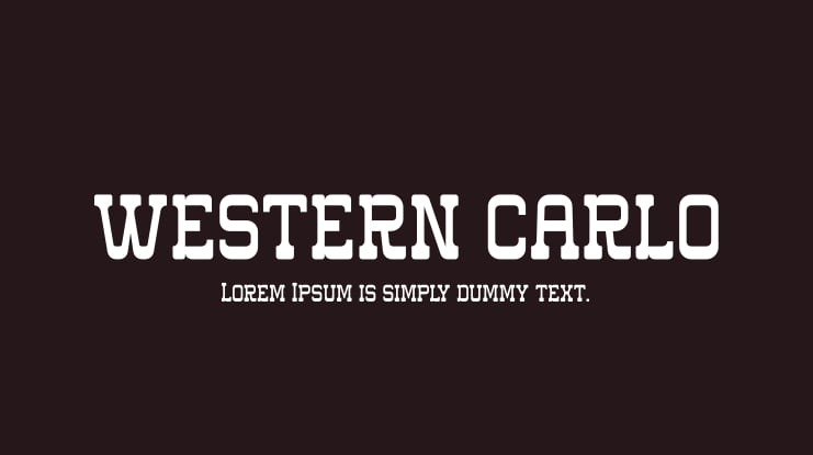 western carlo Font