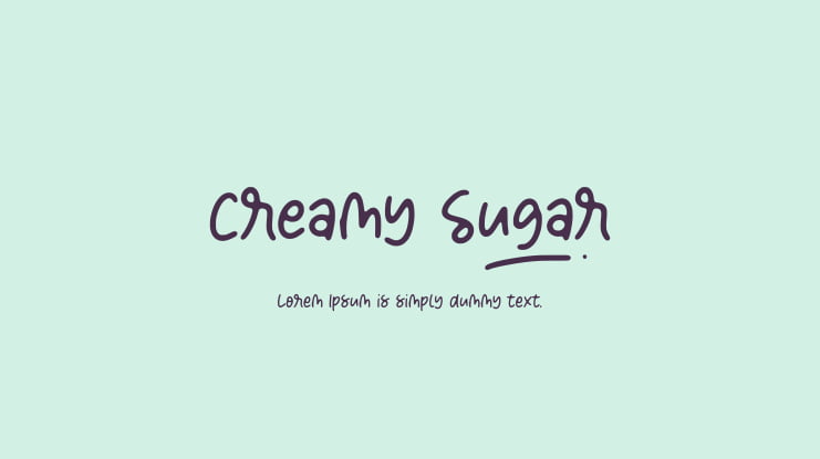 Creamy Sugar Font