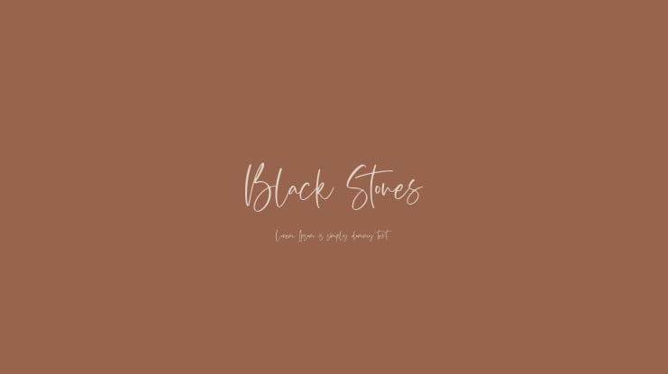 Black Stones Font