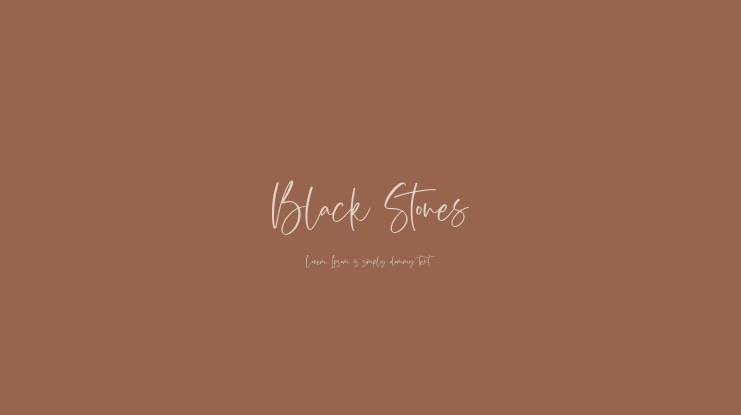 Black Stones Font