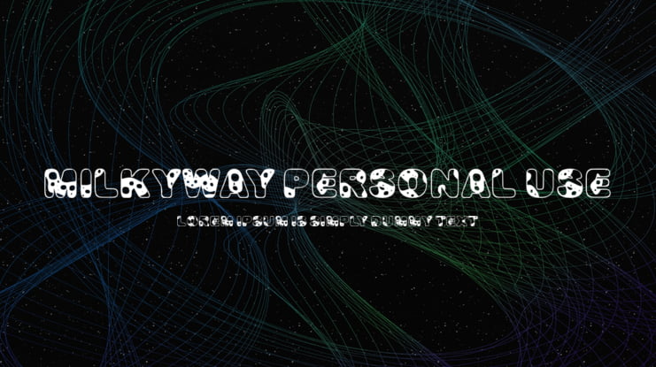 MILKYWAY PERSONAL USE Font