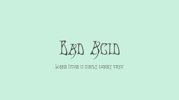 Bad Acid Font