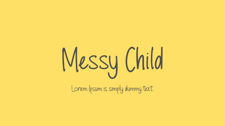 Messy Child Font