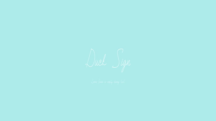 Duck Sign Font