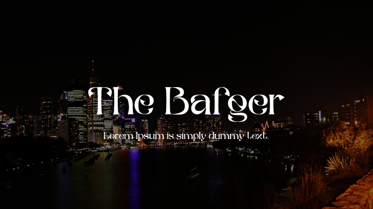 The Bafger Font
