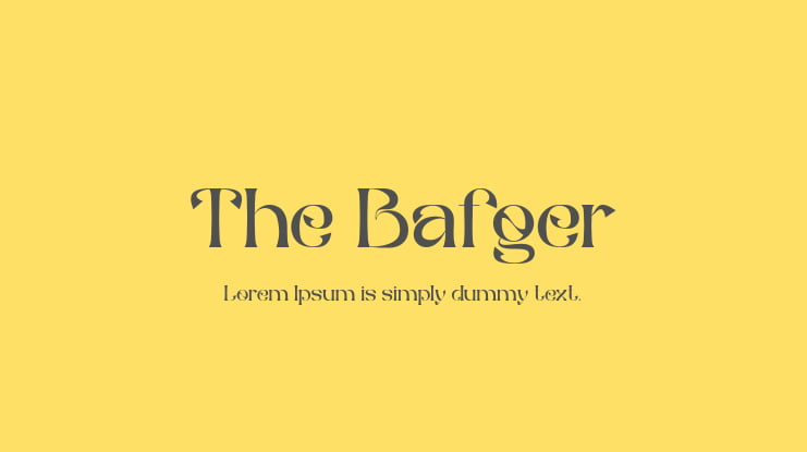 The Bafger Font