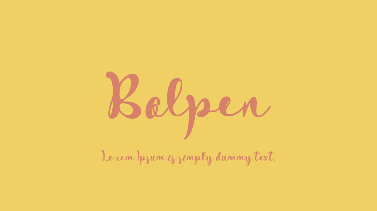Bolpen Font
