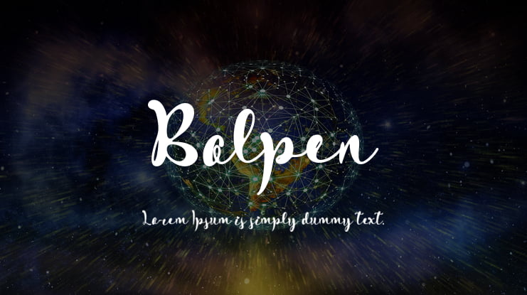 Bolpen Font