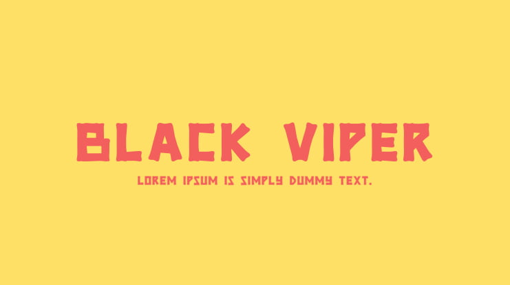 BLACK VIPER Font