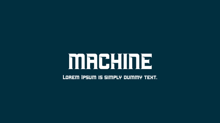 MACHINE Font