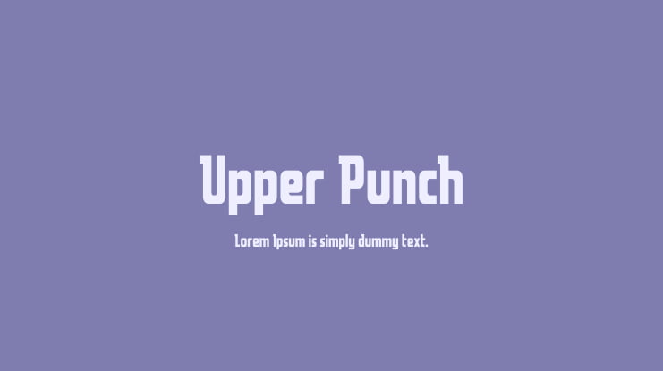 Upper Punch Font Family