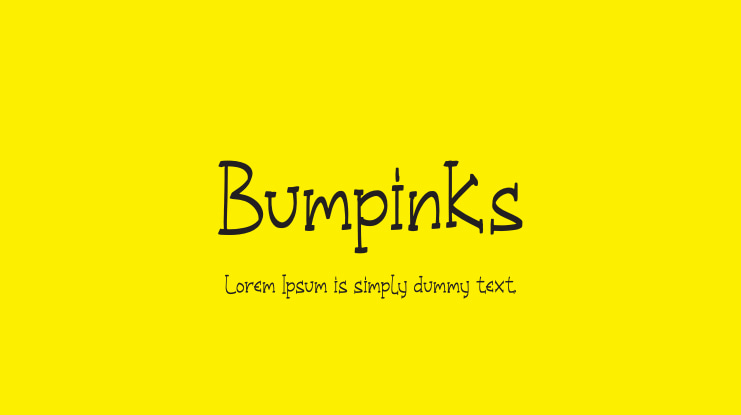 Bumpinks Font