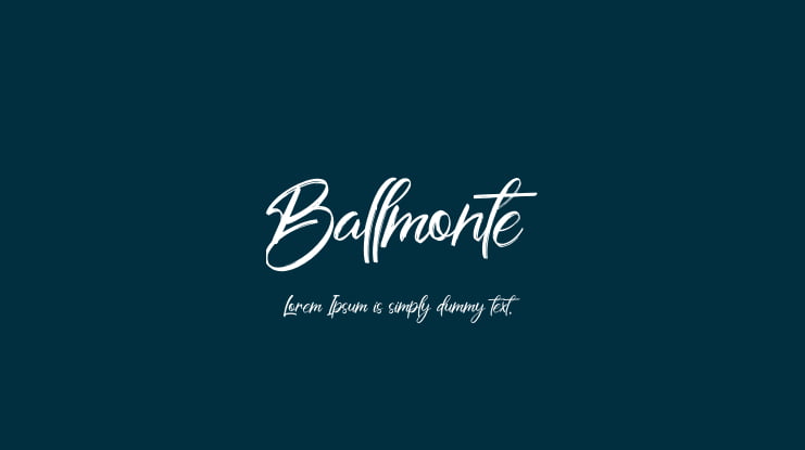 Ballmonte Font
