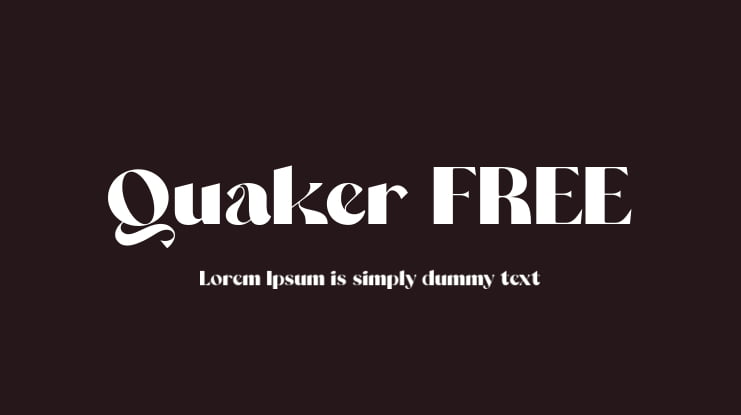 Quaker FREE Font