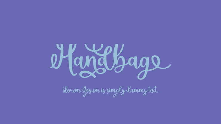 Handbag Font