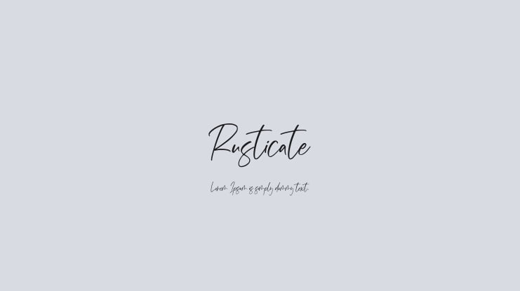 Rusticate Font