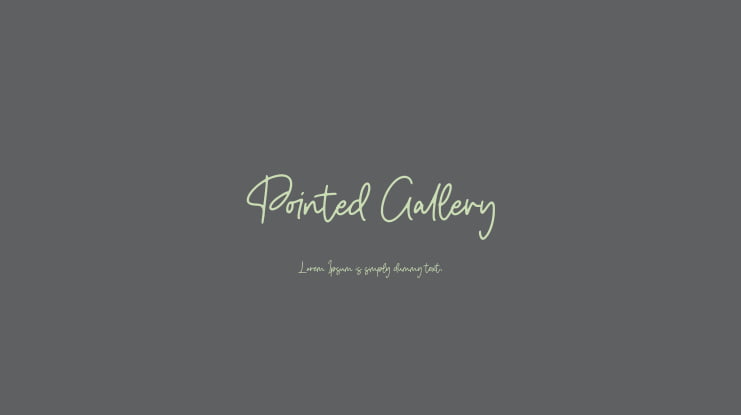 Pointed Gallery Font