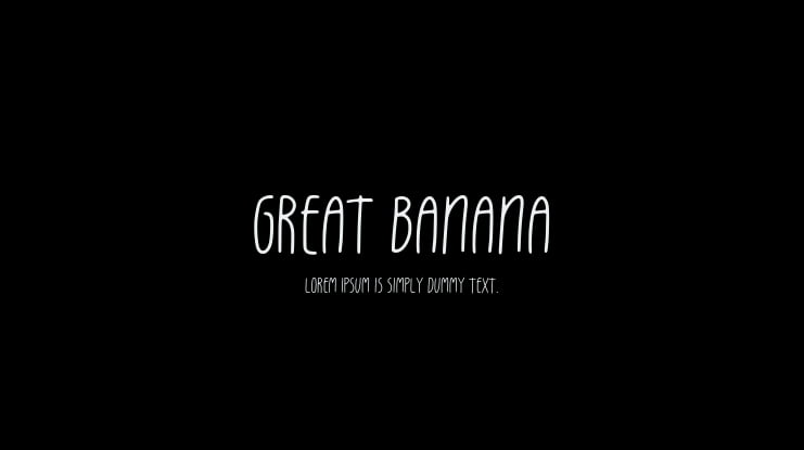 great banana Font Family