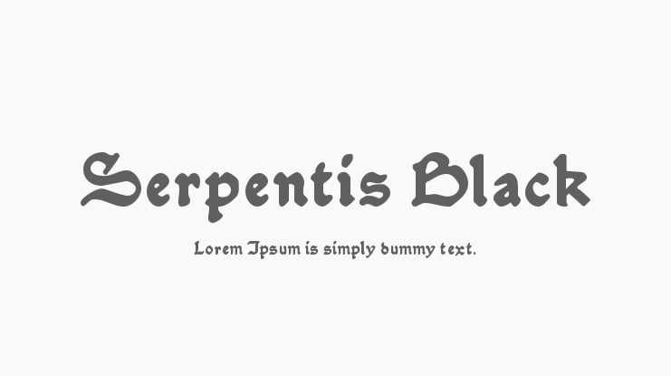 Serpentis Black Font