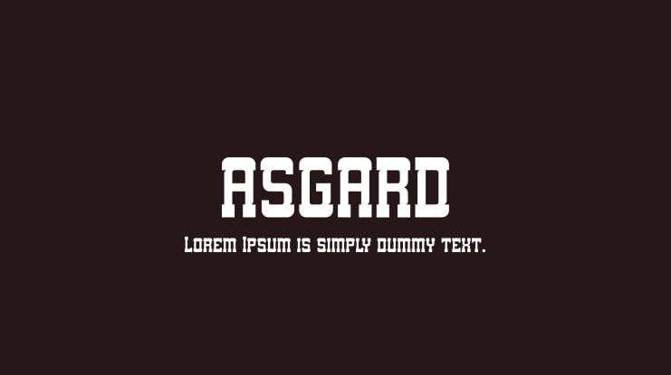 ASGARD Font