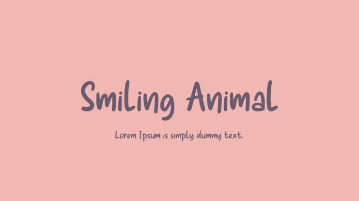 Smiling Animal Font