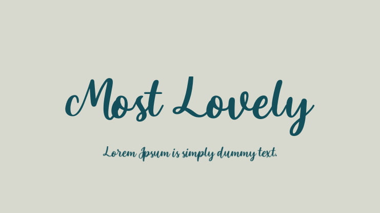Most Lovely Font