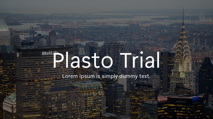 Plasto Trial Font Family
