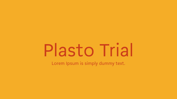Plasto Trial Font Family