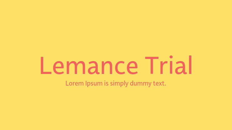 Lemance Trial Font Family