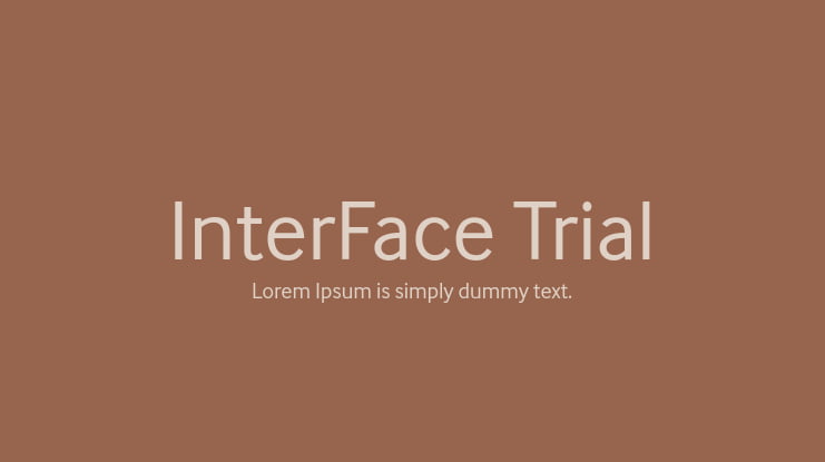 InterFace Trial Font Family