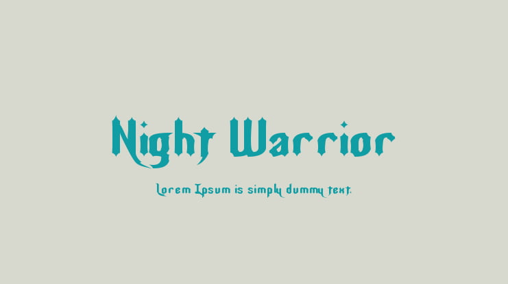 Night Warrior Font