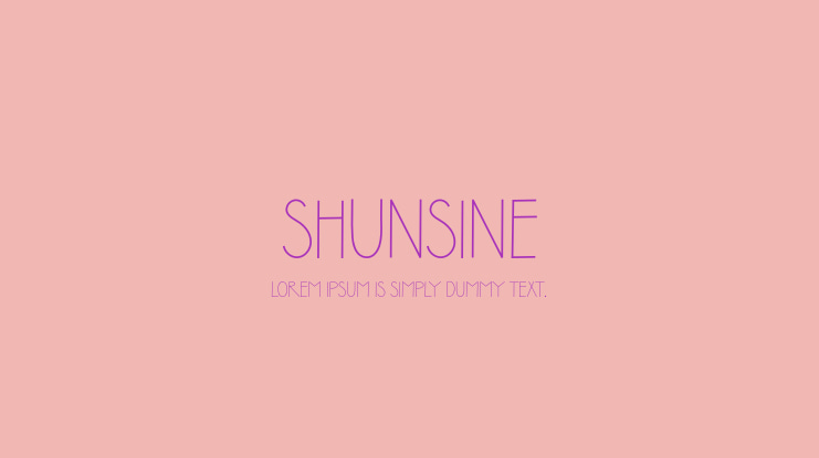 SHUNSINE Font