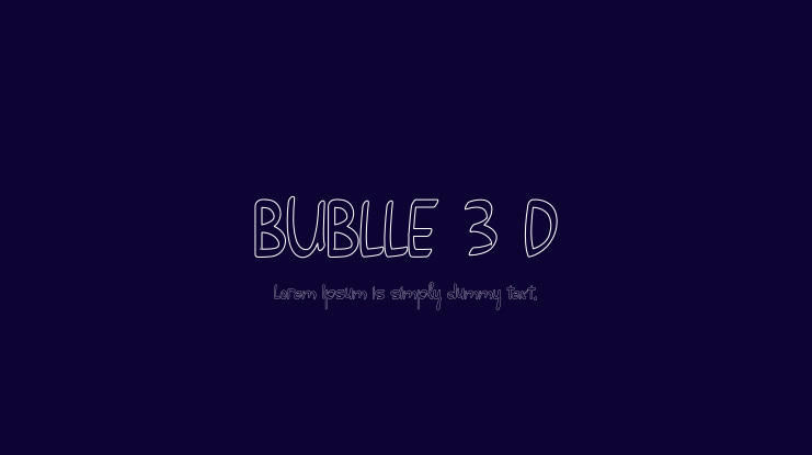 BUBLLE 3 D Font