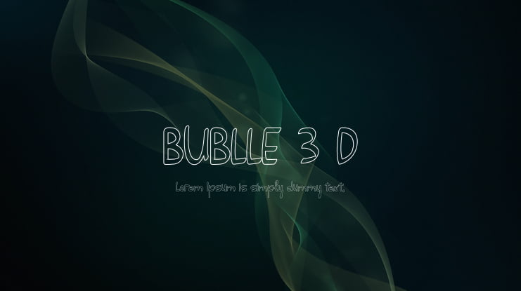 BUBLLE 3 D Font