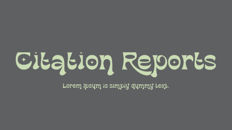 Citation Reports Font