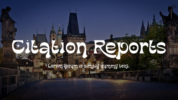 Citation Reports Font