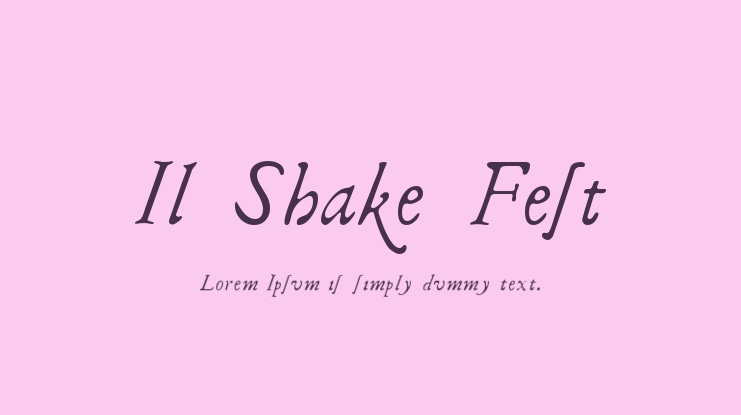 Il Shake Fest Font