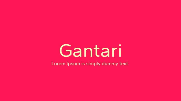 Gantari Font Family