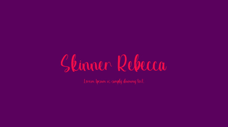 Skinner Rebecca Font