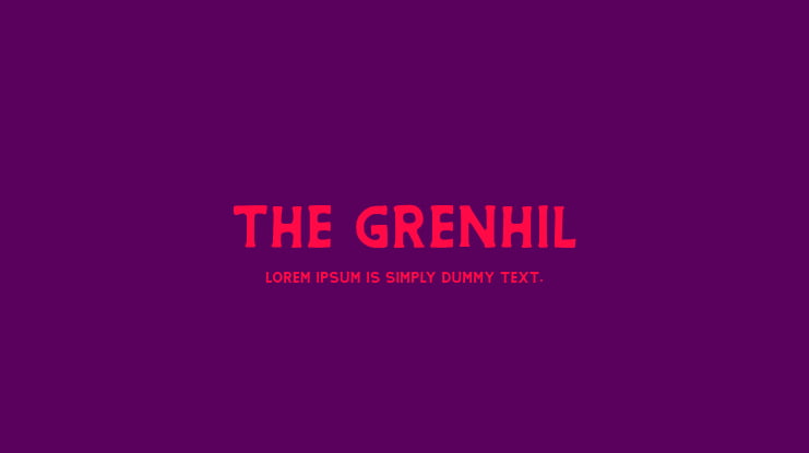 THE GRENHIL Font Family