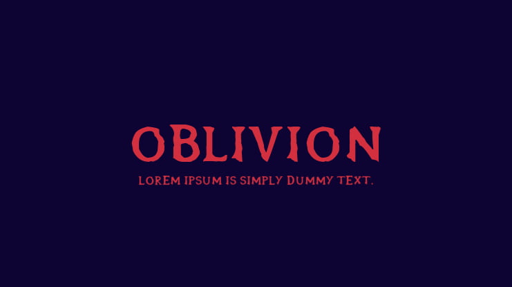 Oblivion Font