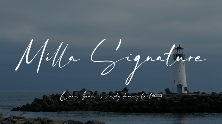 Milla Signature Font