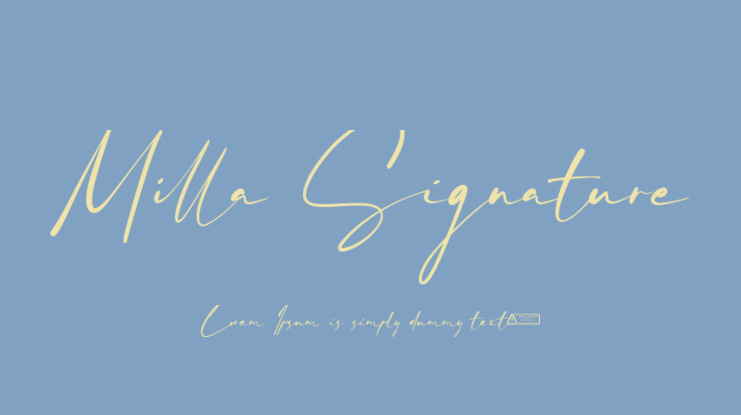 Milla Signature Font