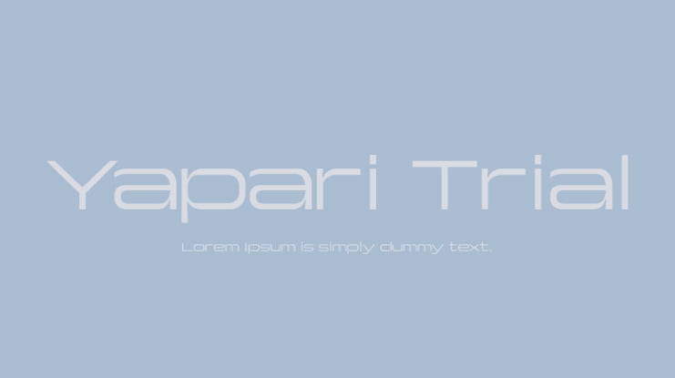 Yapari Trial Font Family