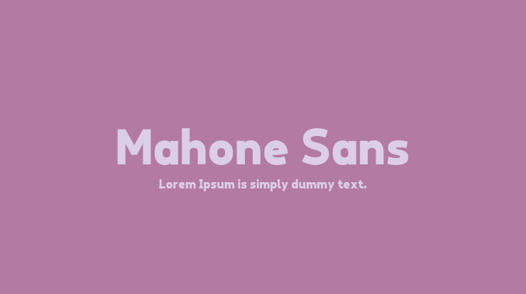 Mahone Sans Font Family