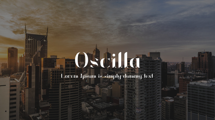 Oscilla Font
