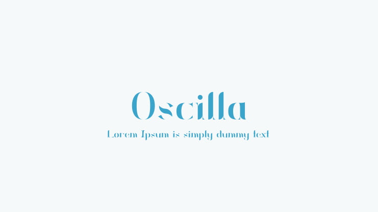 Oscilla Font